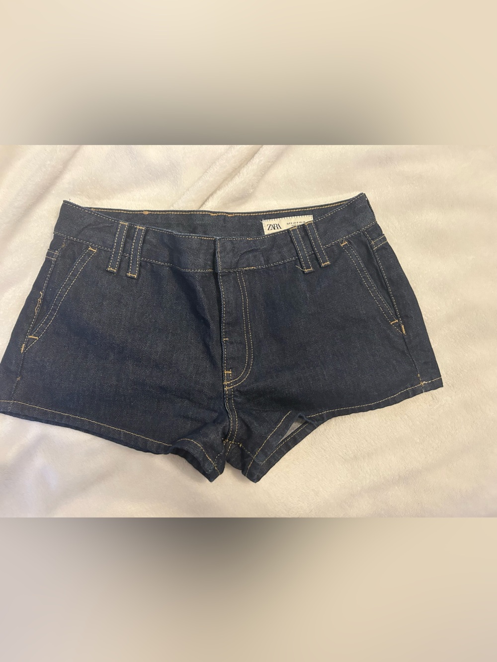 Zara Dark Blue Denim Shorts